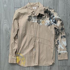 Ramones Rare Mens Embellished Collared L/S Shirt